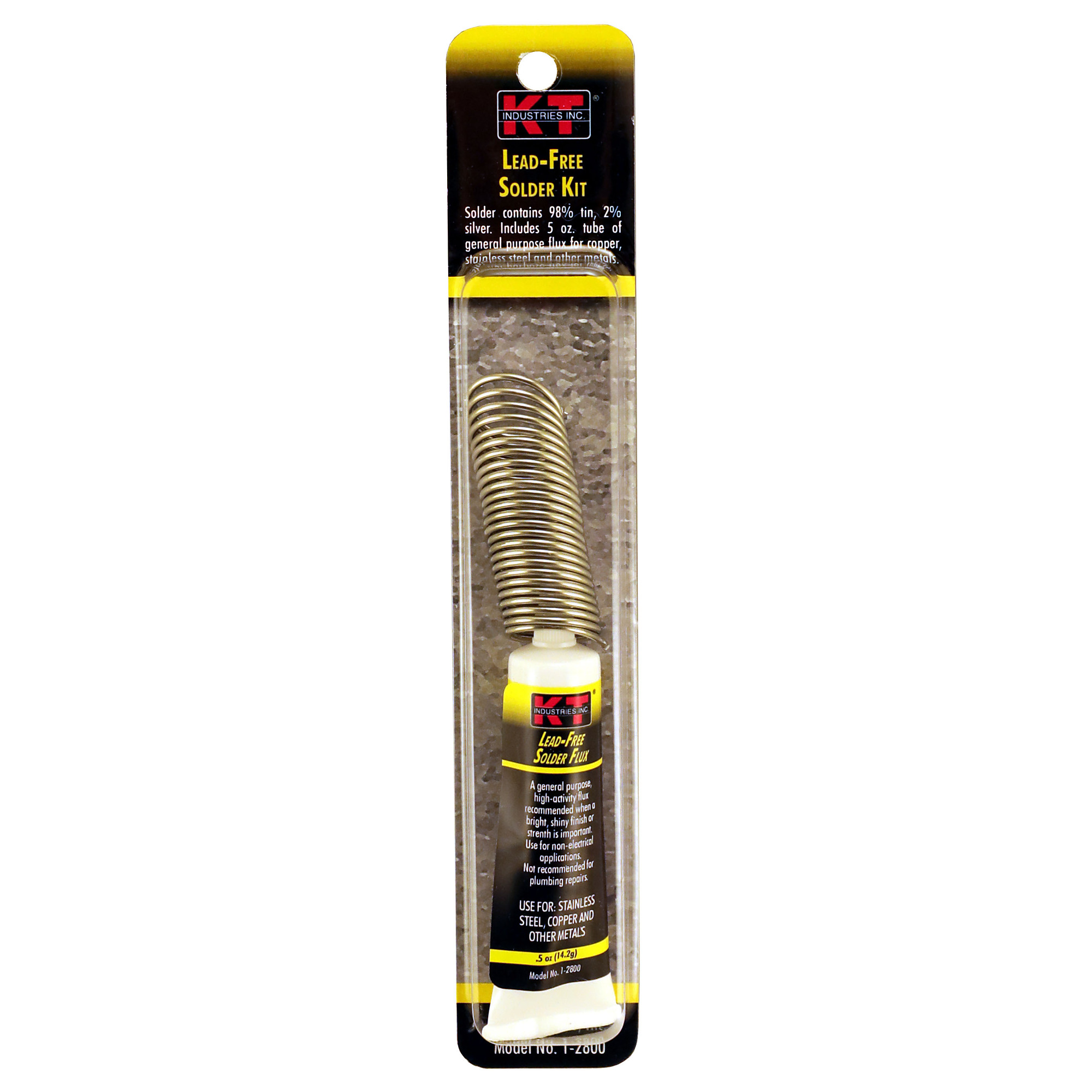 K-T Industries Silver Solder Kit — 98% Tin, 2% Silver, 0.062in. Diameter, 8,000 PSI, Model# 1-2800